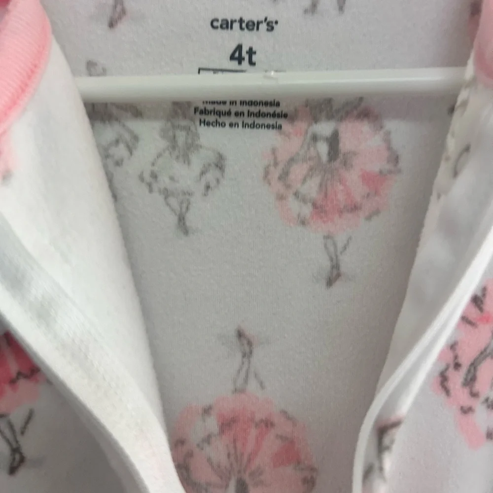 Carter's Pink and White Ballerina Footie